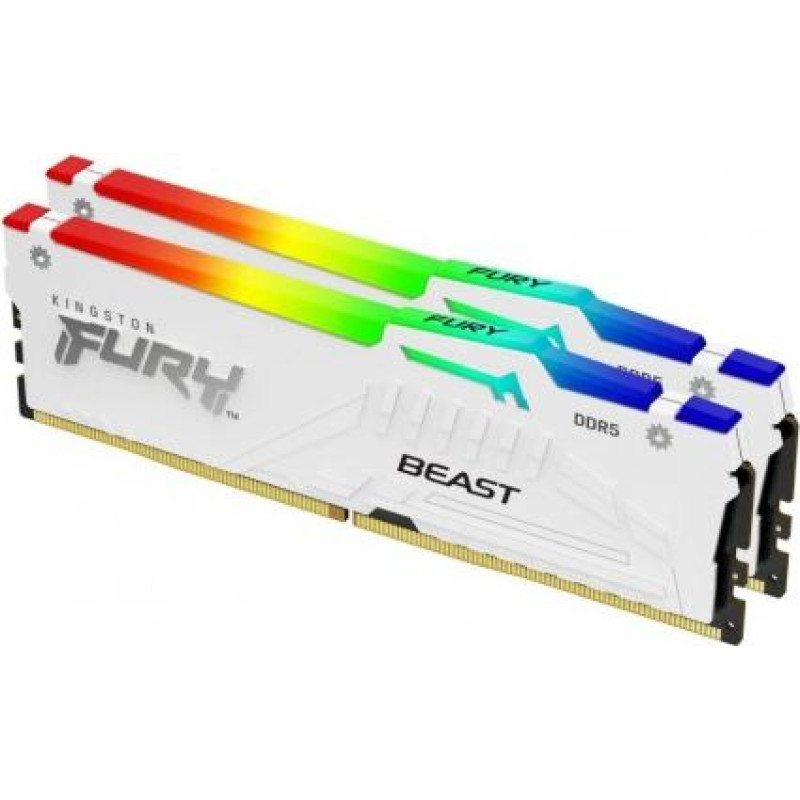Kingston Memory DDR5 Fury Beast RGB 32GB(2*16GB)/5600 CL36 white