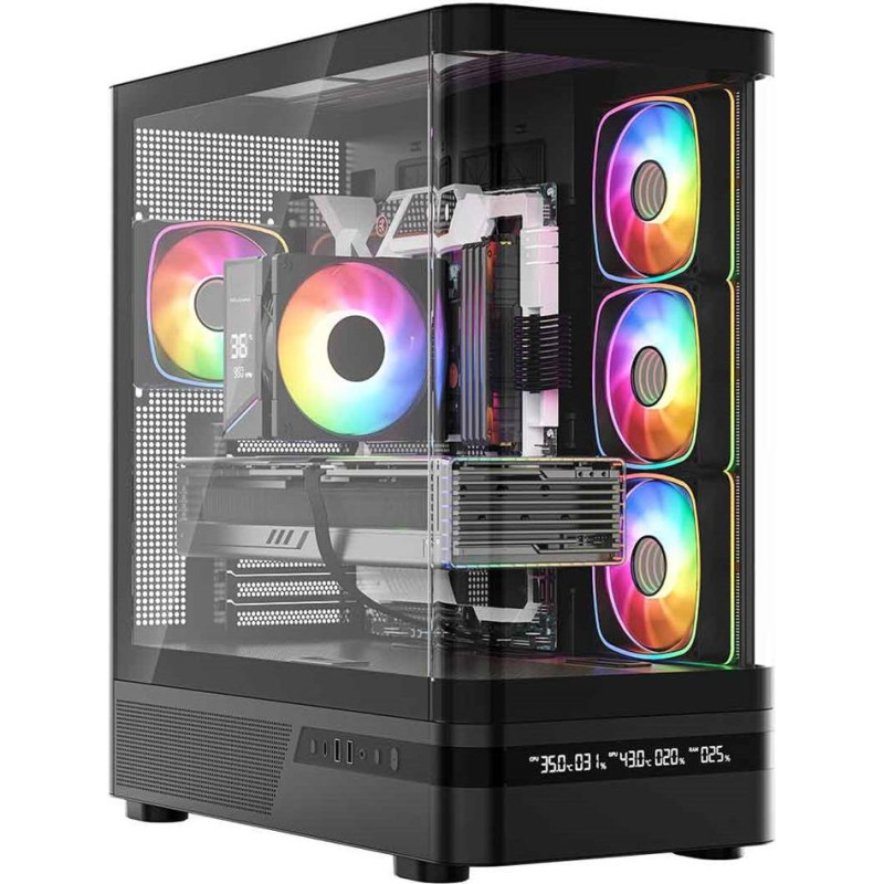 Modecom PC case Volcano AQ200 ARGB MIDI BLACK