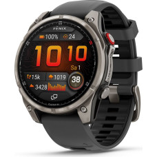 Garmin fēnix 8 Pro 3.56 cm (1.4") AMOLED 47 mm Digital 454 x 454 pixels Touchscreen Graphite, Titanium Wi-Fi GPS (satellite)