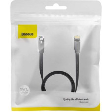 Baseus Network Cable High Speed (CAT6) of RJ45 (flat cable) 1 Gbps, 2m Black (WKJS000101)