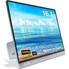 Ekleer Monitor Ekleer EKLEER 16'' Portable LCD Display USB Type-C ink. Travel Pouch
