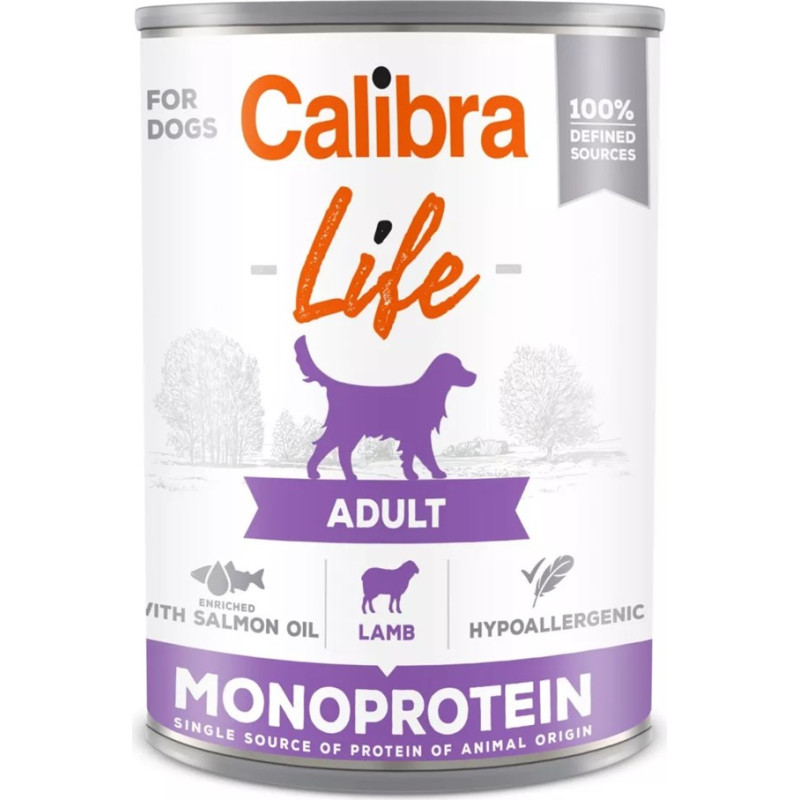 Calibra Life Adult Monoprotein Lamb - wet dog food - 400g
