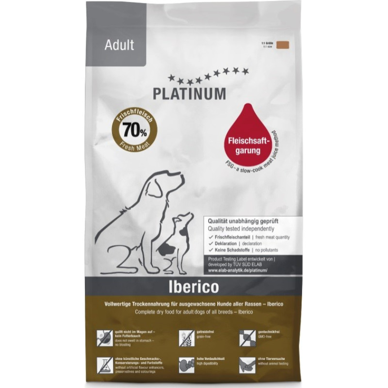 Platinum Adult Iberico - semi-moist dog food - 5kg