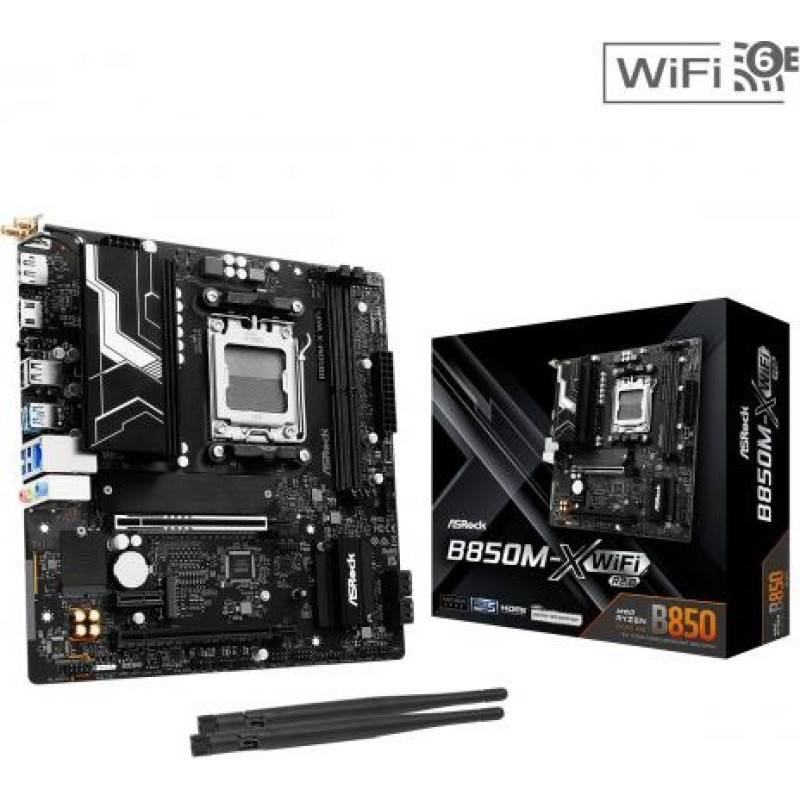 Asrock Motherboard B850M-X WIFI R2.0 AM5 2DDR5 M.2 USBC mATX
