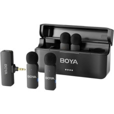 Boya Microphone Wireless BY-V4 2.4GHz with 4 transmitters and 1 receiver (3.5mm connector) Black EU