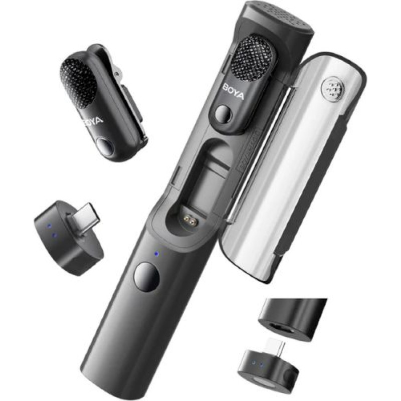 Boya Microphone Wireless Magic-05 2.4GHz with 2 transmitters and 1 receiver (Type-C) Black EU