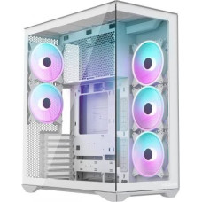 Modecom PC case Volcano Space XL ARGB Full Tower 5 fans, white