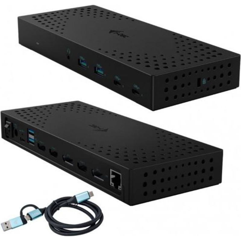 I-Tec USB 3.0 / USB-C / Thunderbolt, 3x 4K Docking Station Gen 2 + Power Delivery 100W