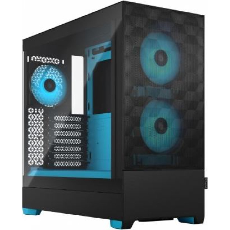 Fractal Design PC case Pop Air TG Clear Tint RGB cyan core