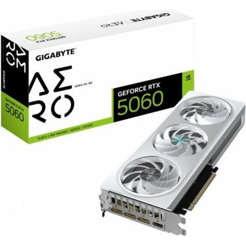 Gigabyte Graphics card GeForce RTX 5060 AERO OC 8G GDDR7 3DP/HDMI