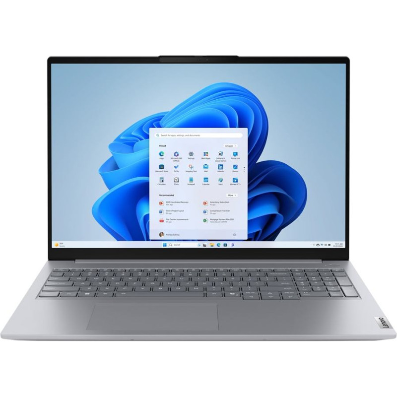 Lenovo ThinkBook 16 G8 IRL Intel Core 5 210H Laptop 40.6 cm (16") WUXGA 16 GB DDR5-SDRAM 512 GB SSD Wi-Fi 6E (802.11ax) English Grey