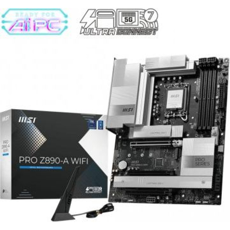 MSI Motherboard PRO Z890-A WIFI s1851 4 DDR5 HDMI/DP ATX