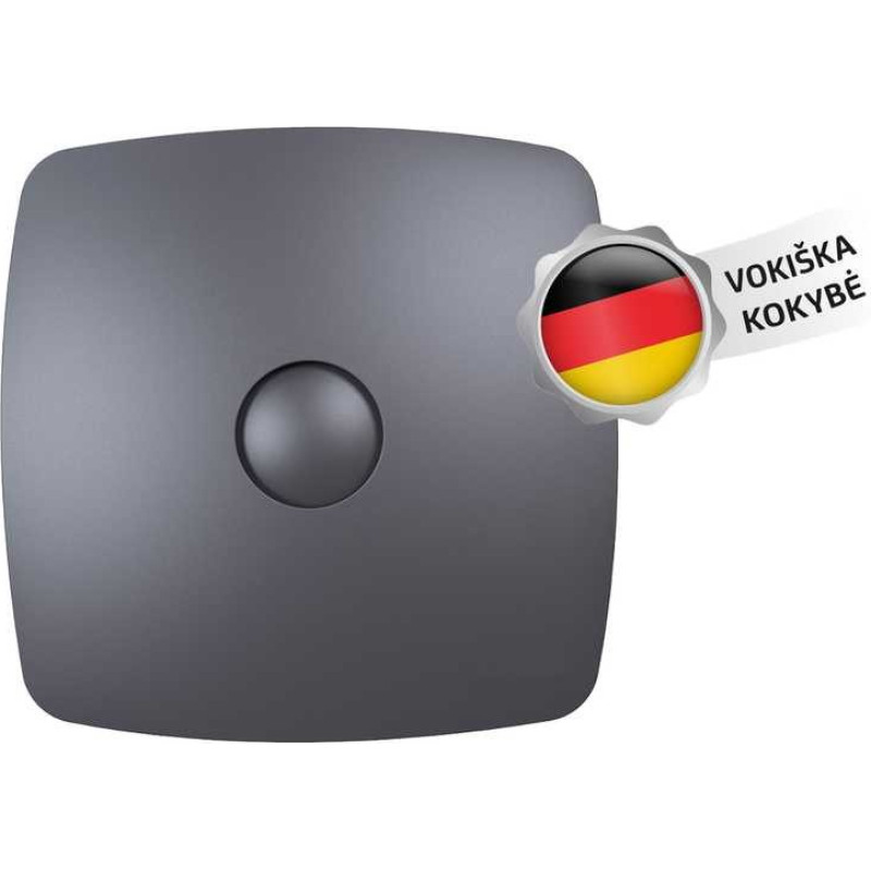 Vlano Vannitoa ventilaator ENSO 125 BL TH (ajaga ja niiskuseanduriga), 125 mm, must