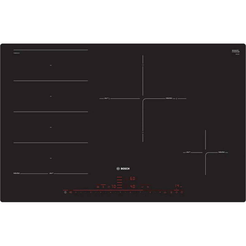 Bosch Sisseehitatav induktsioonpliit PXE801DC1E, 80 cm.