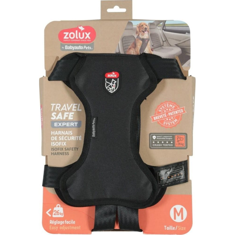 Zolux Travel Safe M black - dog harness