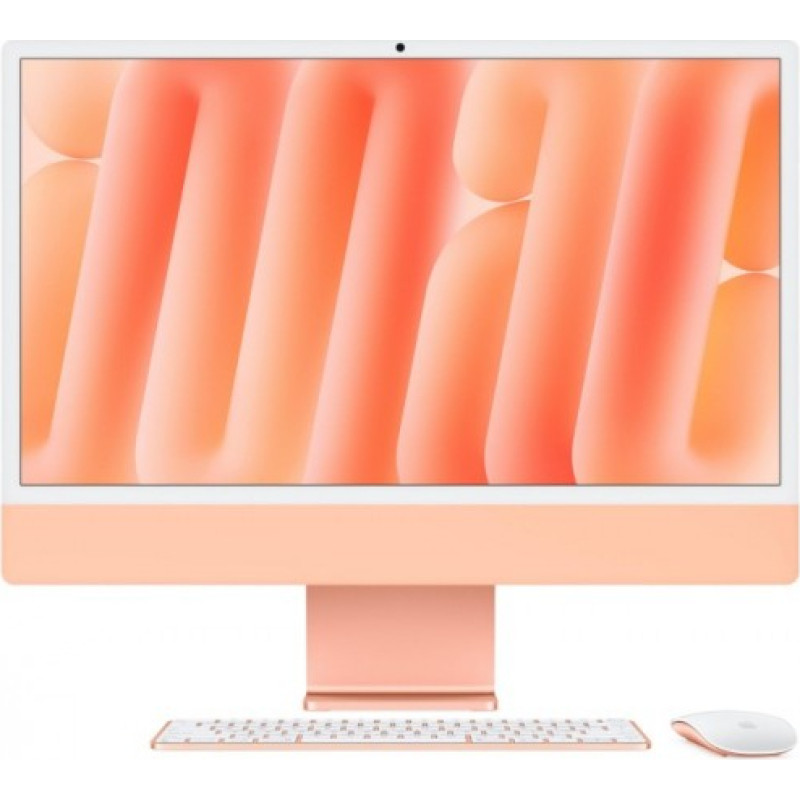 Apple iMac 24 inch: M4 10/10, 16GB, 256GB SSD - Orange