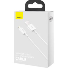 Baseus Lightning Superior Series cable, Fast Charging, Data 2.4A, 2m White (CALYS-C02)