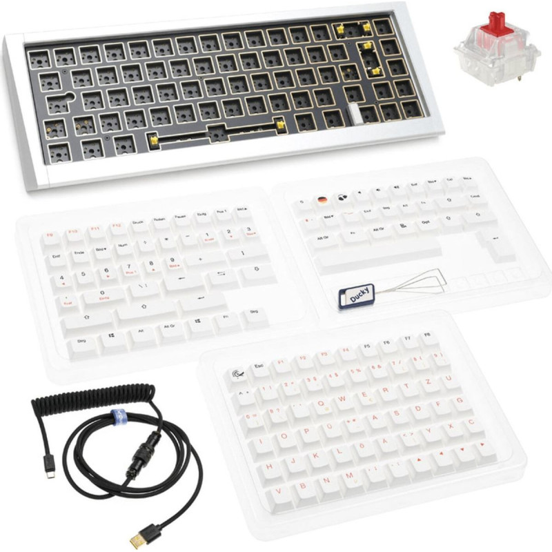 Ducky Klawiatura Ducky Ducky Outlaw 65 Gaming-Keyboard, Barebone - Silver (ISO)