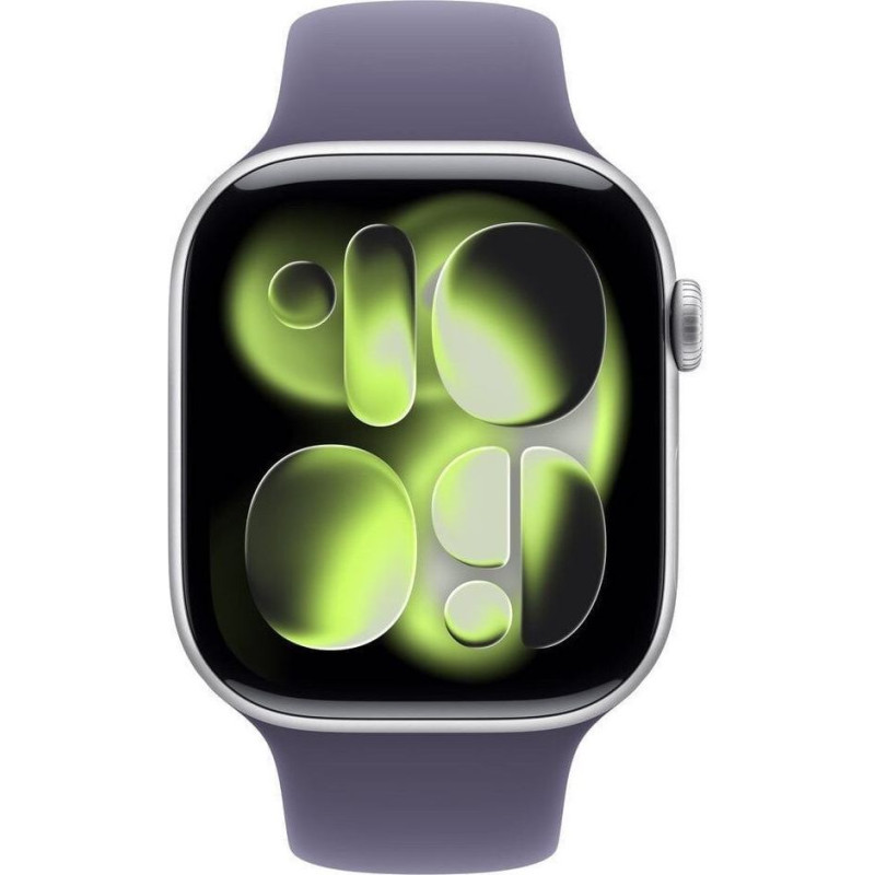 Apple Watch Series 11&nbsp;GPS+Cellular&nbsp;42mm&nbsp;Silver Aluminium Case with Purple Fog Sport Band - S/M