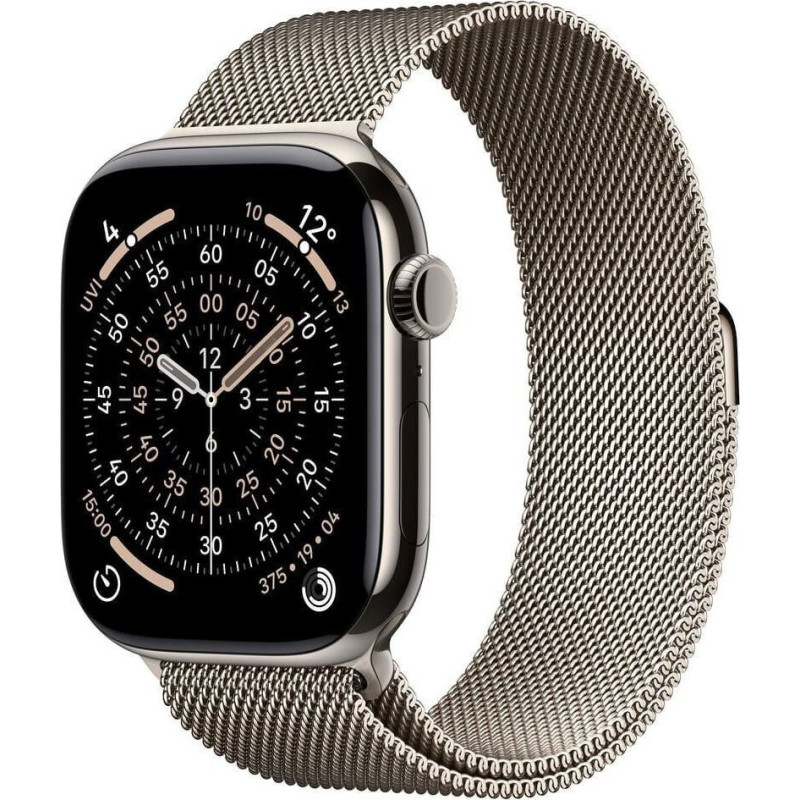 Apple Watch Series 11&nbsp;GPS + Cellular 46mm&nbsp;Natural Titanium Case with Natural Milanese Loop M/L