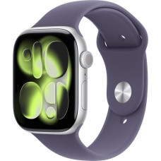 Apple Watch Series 11&nbsp;GPS+Cellular&nbsp;46mm&nbsp;Silver Aluminium Case with Purple Fog Sport Band - S/M