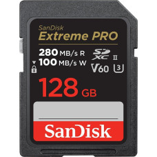 Sandisk SDXC 128GB Extreme Pro 280/100 MB/s V60 UHS-II