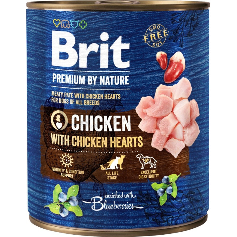 Brit Premium by Nature Chicken with hearts - Wet dog food - 800 g