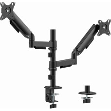 Gembird MA-DA2P-02 Adjustable desk 2-display mounting arm, 17&rdquo;-32&rdquo;, black
