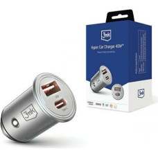 3MK Car charger 45W 1xUSB-C +USB-A