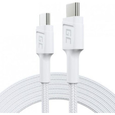 Green Cell PowerStream USB-C to USB-C cable 2m, PD 60W, QC 3.0, white