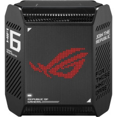 Asus ROG Rapture GT6 AX10000 AiMesh 1 Pack Kolm sagedusala (2,4 GHz / 5 GHz / 5 GHz) Wi-Fi 6 (802.11ax) Must 4 Sisemodem