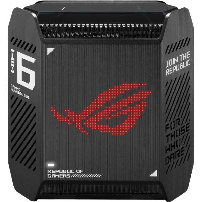 Asus ROG Rapture GT6 AX10000 AiMesh 1 Pack Kolm sagedusala (2,4 GHz / 5 GHz / 5 GHz) Wi-Fi 6 (802.11ax) Must 4 Sisemodem