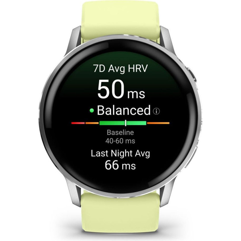 Garmin Venu 010-03014-02 smartwatch / sport watch 3.56 cm (1.4") AMOLED 45 mm Digital 454 x 454 pixels Touchscreen Silver Wi-Fi GPS (satellite)