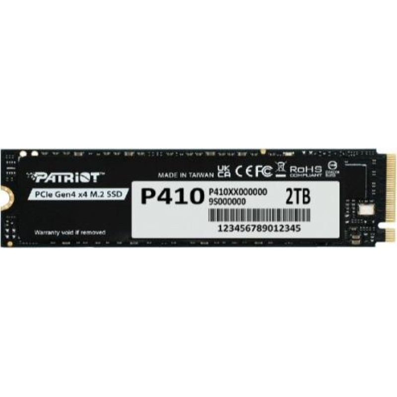 Patriot SSD 2TB P410 PCIe M.2 Gen4 x4 NVMe 1.4 2280 5000/4500MB/s