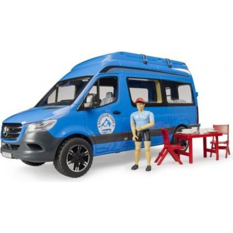 Bruder MB Sprinter Camper vehicle with figure and accessories