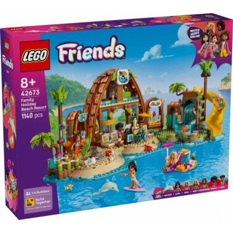 Lego Klocki Friends 42673 Rodzinne wakacje na plaży