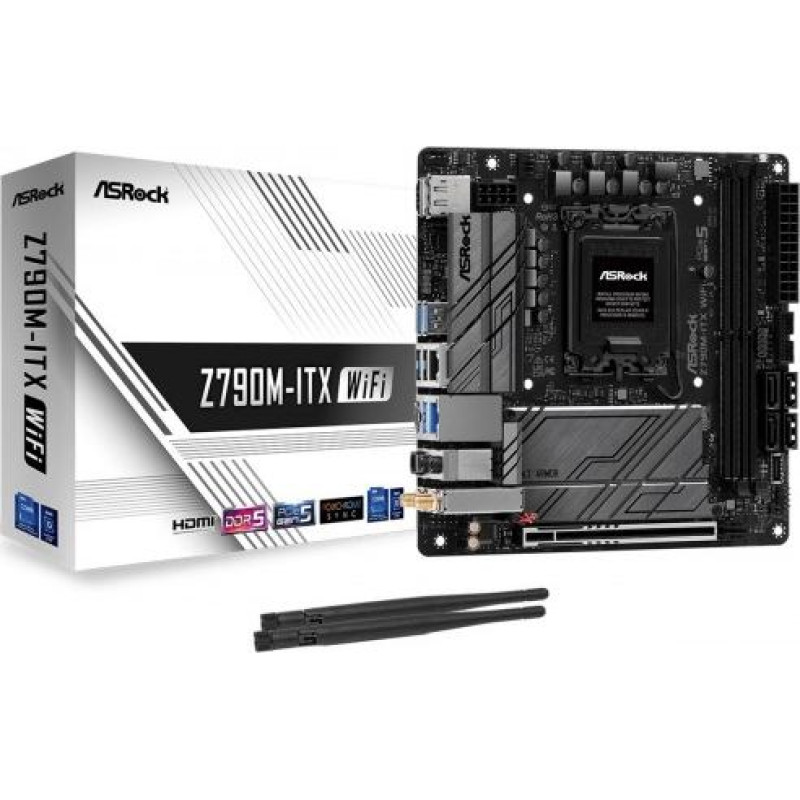 Asrock Z790M-ITX WIFI S1700 2DDR5 HDMI M.2 mITX