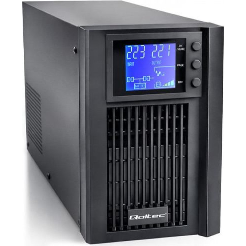 Qoltec Pure Sine Wave UPS 1kVA 800W AVR LCD