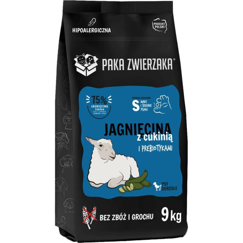 Paka Zwierzaka Lamb with zucchini S - dry dog food - 9kg