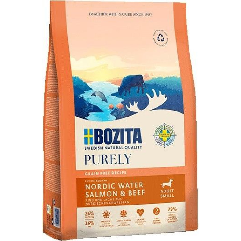 Bozita Purely Adult Small Salmon and beef - dry dog food - 7,5kg