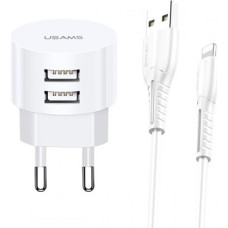 Usams Charger T20 2xUSB 2,1A Lightning