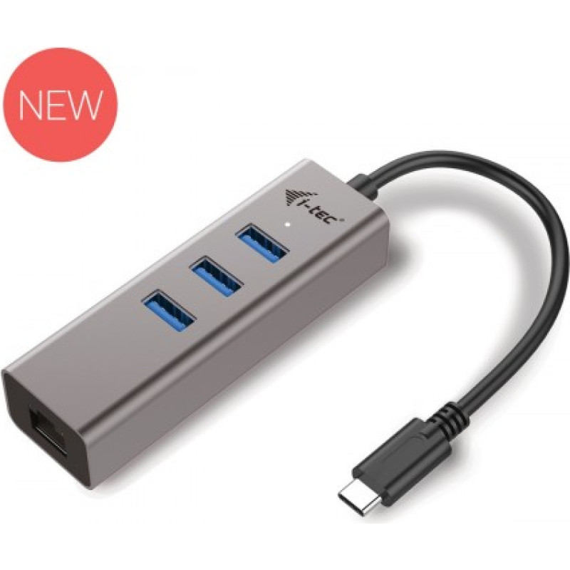 I-Tec USB-C Metal 3 Port HUB with Gigabit Ethernet Adapter