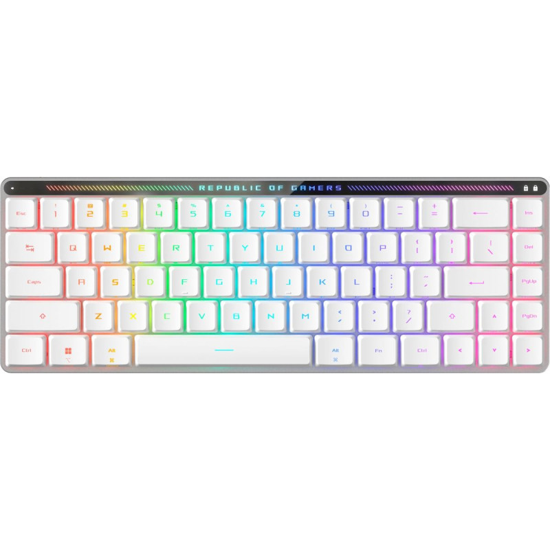 Asus ROG Falchion RX Low Profile klaviatuur M&auml;ngimine USB + RF Wireless + Bluetooth Valge