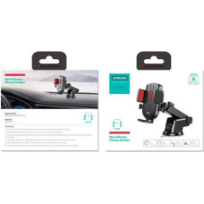 Joyroom Car Mount Clamp Holder (Dashboard and Windshield Version) with Extendable Arm, 210 rotation, 4-6.7 inch, Black (JR-OK3)