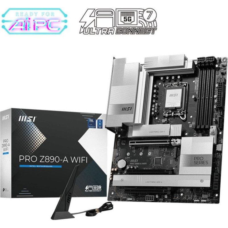 MSI PRO Z890-A WIFI motherboard Intel Z890 LGA 1851 (Socket V1) ATX