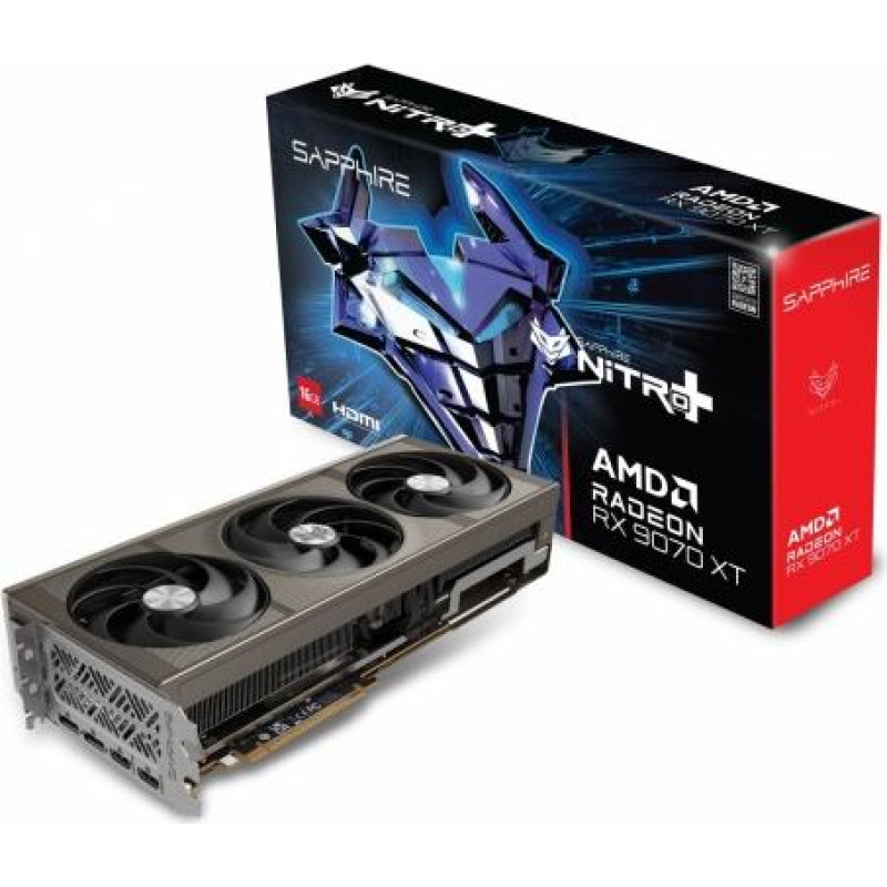 Sapphire Technology Graphics card Radeon RX 9070 XT NITRO+ GAMING OC 16GB GDDR6 256bit 2DP/2HDMI