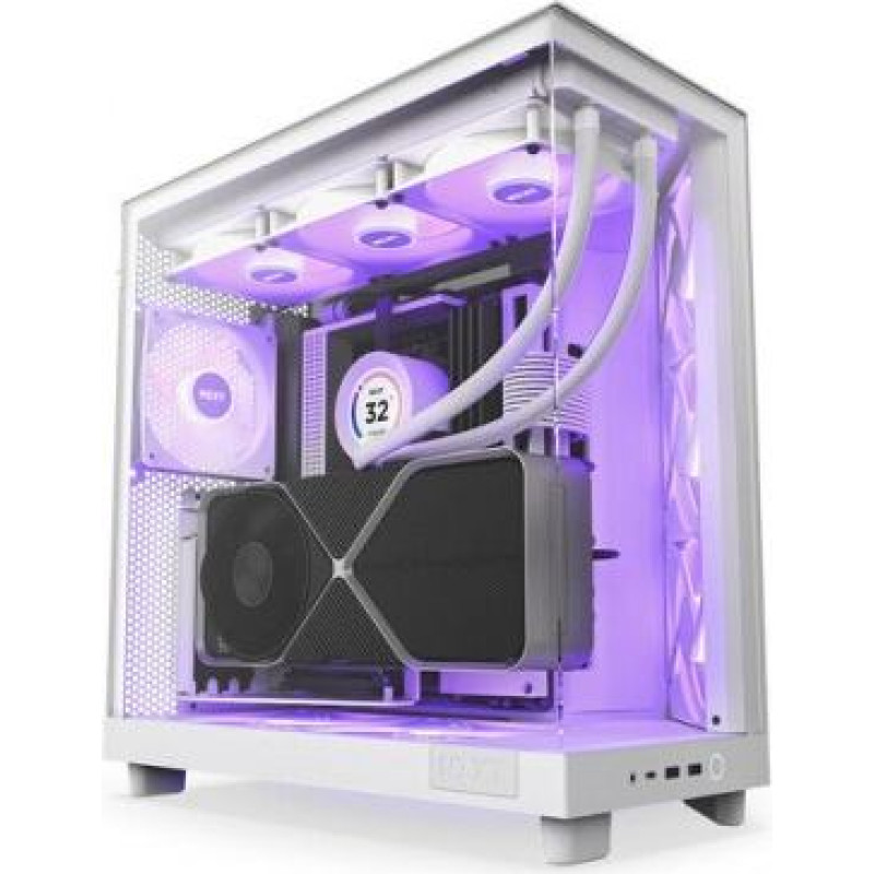 Nzxt PC Case H6 Flow RGB with window white