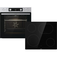Gorenje Sisseehitatud ahi BC6737E02X + pliit ECD643BSC + teleskoopilised siinid 863768