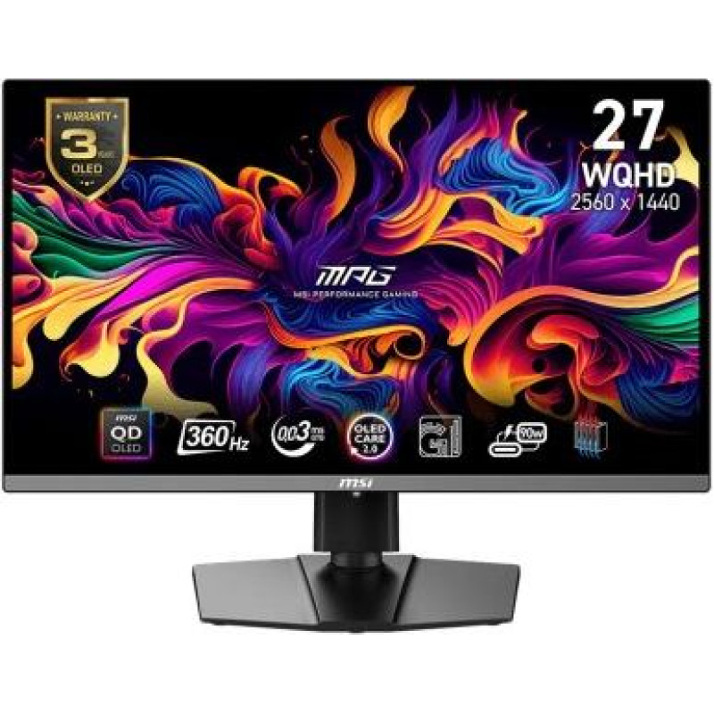MSI Monitor MPG 271QRX QD-OLED 26.5 inches/LED/WQHD/FLAT/360Hz/Black