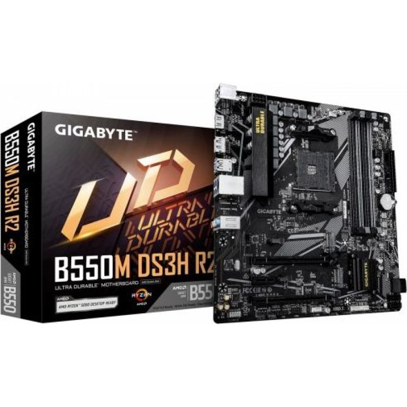 Gigabyte Motherboard B550M DS3H R2 AM5 4DDR4 DP/HDMI mATX